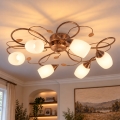 BRILAGI - Candeeiro de tecto GRACE 6xE27/40W/230V Ø 79 cm pátina/cobre