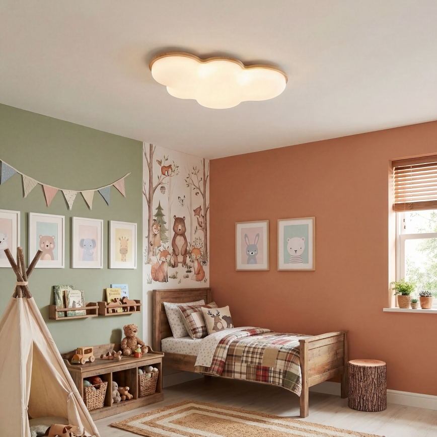 Brilagi - Candeeiro de tecto infantil CLOUD LED/54W/230V branco