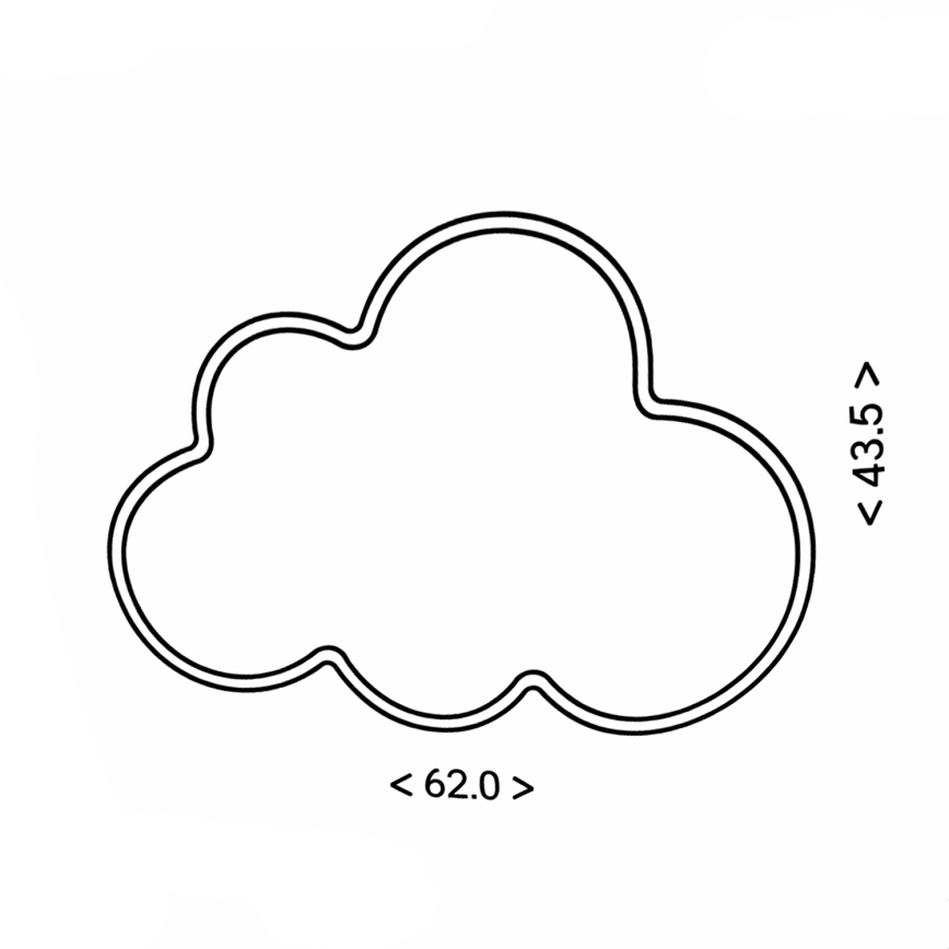Brilagi - Candeeiro de tecto infantil CLOUD LED/54W/230V branco
