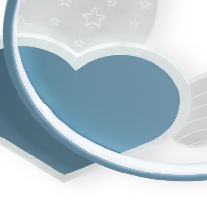 Brilagi - Candeeiro de tecto infantil LED LOVE LED/48W/230V 3000/4500/6000K azul