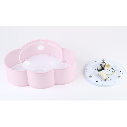 Brilagi - Candeeiro de tecto infantil NIMBUS MINI 2xE27/15W/230V 31x43 cm rosa