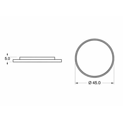 Brilagi - Candeeiro de tecto infantil LED PIGGY LED/70W/230V 3000/4500/6000K Ø 45 cm