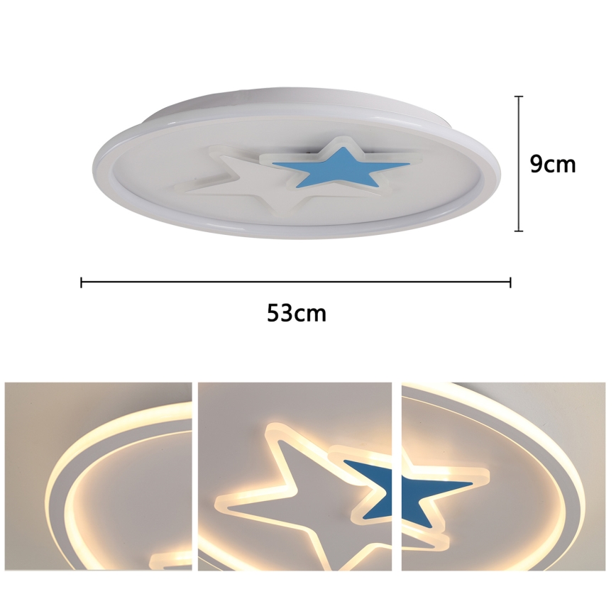 Brilagi - Candeeiro de tecto infantil STARS LED/35W/230V Ø 53 cm
