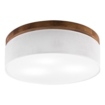 BRILAGI - Candeeiro de tecto LED BELLADONNA 3xE27/15W/230V Ø 50 cm branco/carvalho-cerejeira