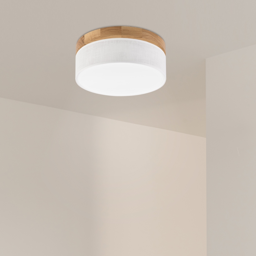 Brilagi - Candeeiro de tecto LED BELLADONNA LED/20W/230V Ø 30 cm branco/carvalho