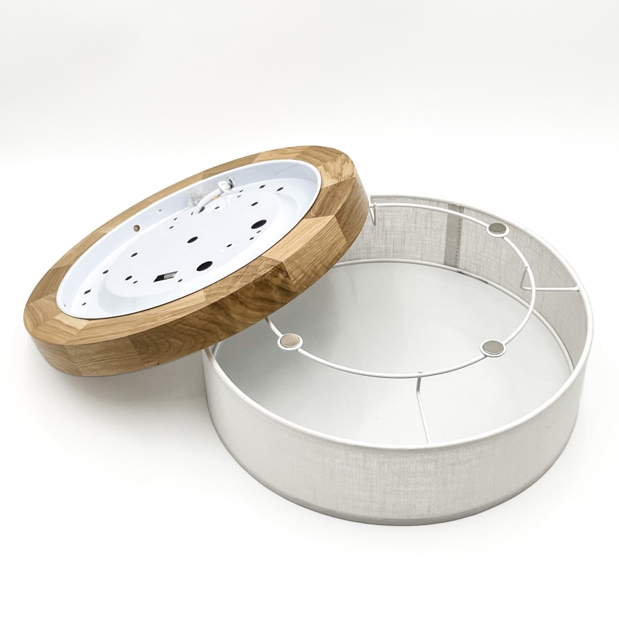 Brilagi - Candeeiro de tecto LED BELLADONNA LED/20W/230V Ø 30 cm branco/carvalho