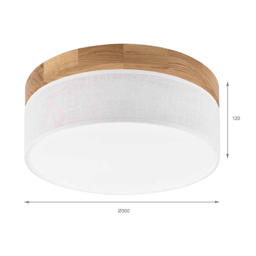 Brilagi - Candeeiro de tecto LED BELLADONNA LED/20W/230V Ø 30 cm branco/carvalho