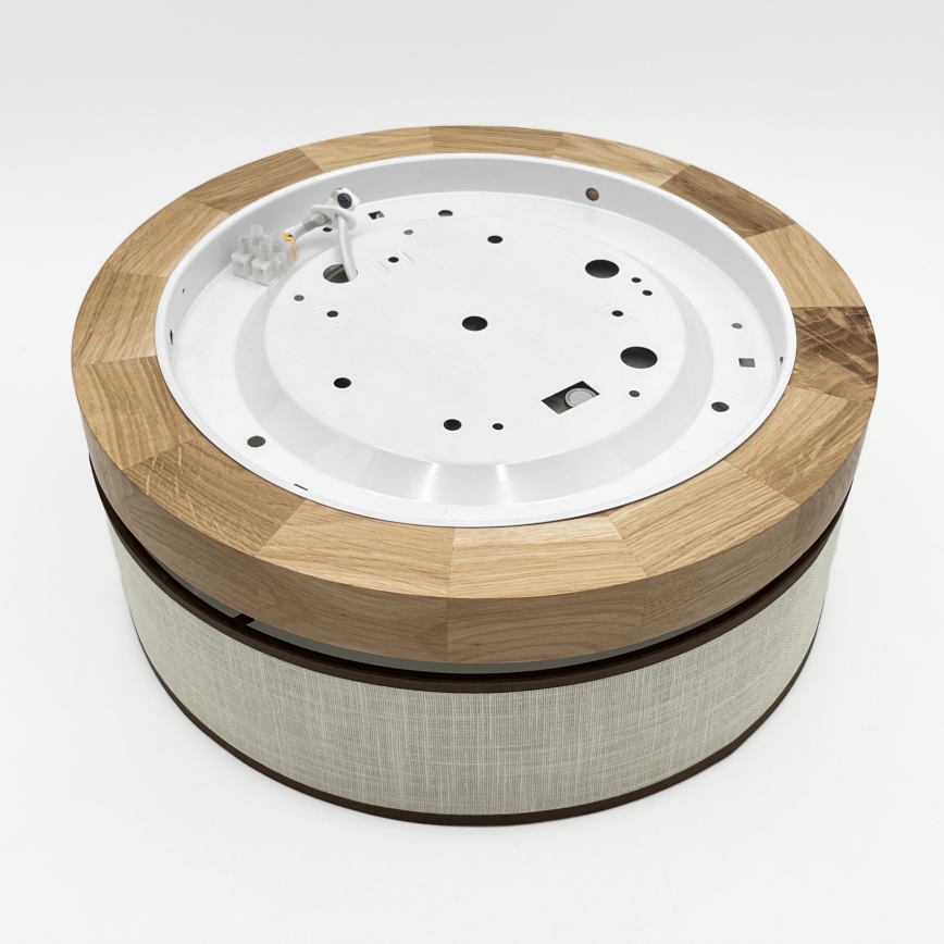 Brilagi - Candeeiro de tecto LED BELLADONNA LED/20W/230V Ø 30 cm creme/carvalho