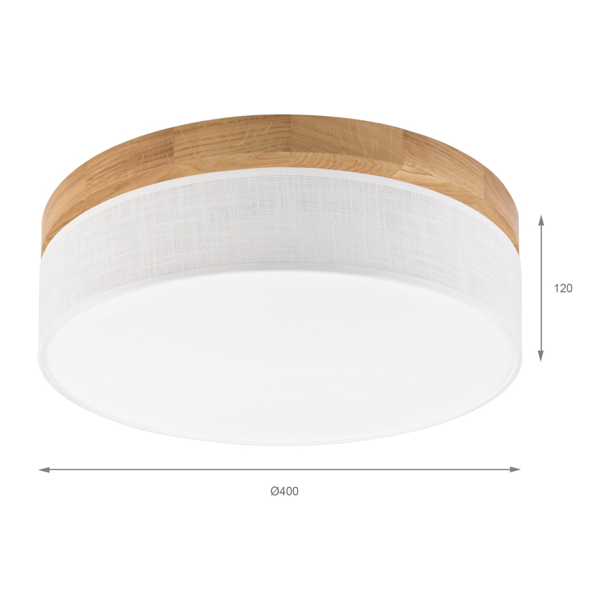 Brilagi - Candeeiro de tecto LED BELLADONNA LED/36W/230V Ø 40 cm branco/carvalho