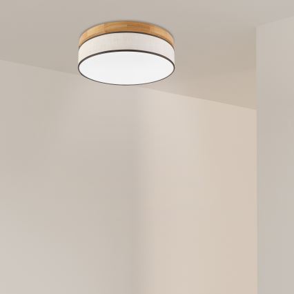 Brilagi - Candeeiro de tecto LED BELLADONNA LED/36W/230V, Ø 40 cm, creme/carvalho