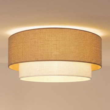 Brilagi - Candeeiro de tecto LED BOHO ECO 1xE27/10W/230V Ø 40 cm bege/creme