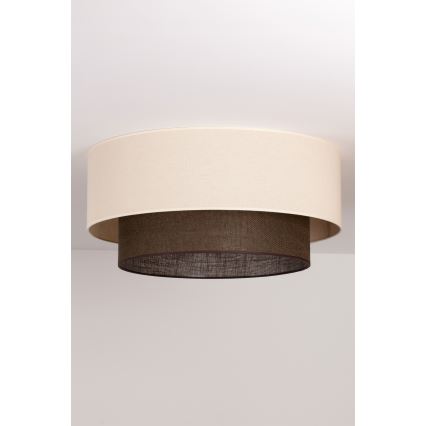 Brilagi - Candeeiro de tecto LED BOHO STYLE 3xE27/15W/230V Ø 60 cm creme/castanho