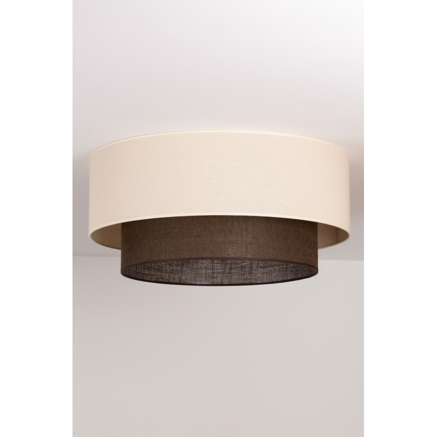Brilagi - Candeeiro de tecto LED BOHO STYLE 3xE27/15W/230V Ø 60 cm creme/castanho