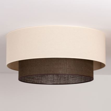 Brilagi - Candeeiro de tecto LED BOHO STYLE 3xE27/15W/230V Ø 60 cm creme/castanho