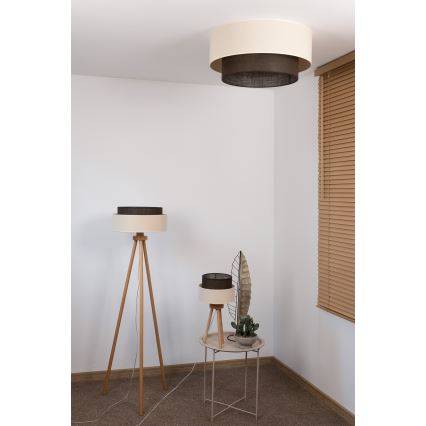 Brilagi - Candeeiro de tecto LED BOHO STYLE 3xE27/15W/230V Ø 60 cm creme/castanho