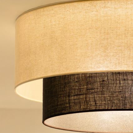 Brilagi - Candeeiro de tecto LED BOHO STYLE 3xE27/15W/230V Ø 60 cm creme/castanho