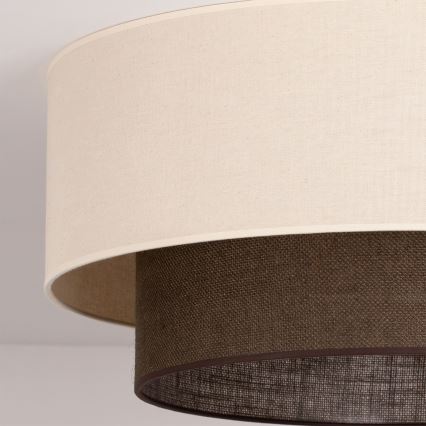 Brilagi - Candeeiro de tecto LED BOHO STYLE 3xE27/15W/230V Ø 60 cm creme/castanho