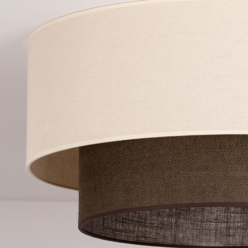 Brilagi - Candeeiro de tecto LED BOHO STYLE 3xE27/15W/230V Ø 60 cm creme/castanho