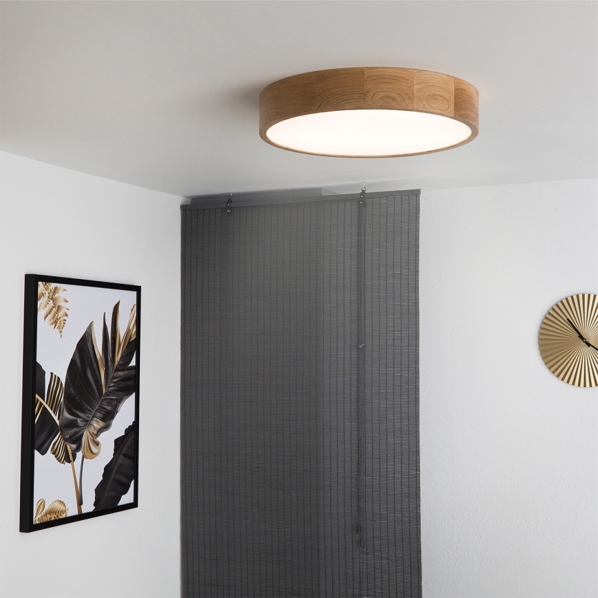 Brilagi - Candeeiro de tecto LED CARVALHO LED/36W/230V em carvalho, diâmetro 47,5 cm