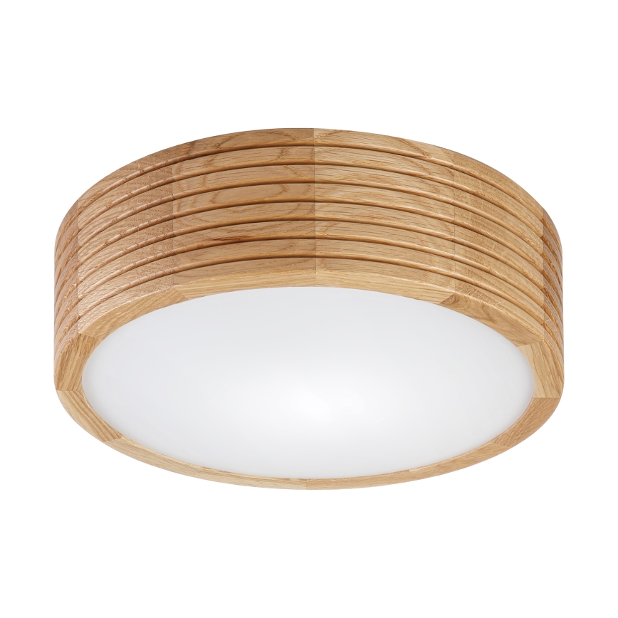 Brilagi - Candeeiro de tecto LED CARVALHO MODERN 1xE27/60W/230V, diâmetro 27,5 cm, acabamento em carvalho