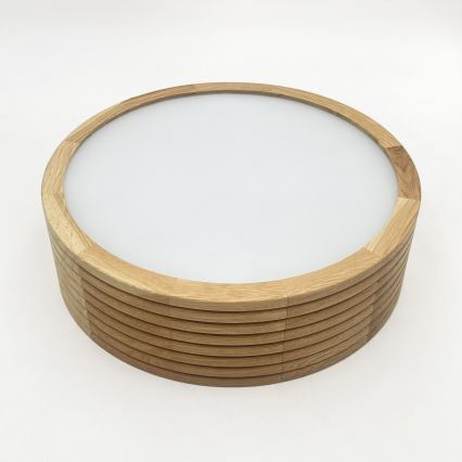 Brilagi - Candeeiro de tecto LED CARVALHO MODERN 1xE27/60W/230V, diâmetro 27,5 cm, acabamento em carvalho