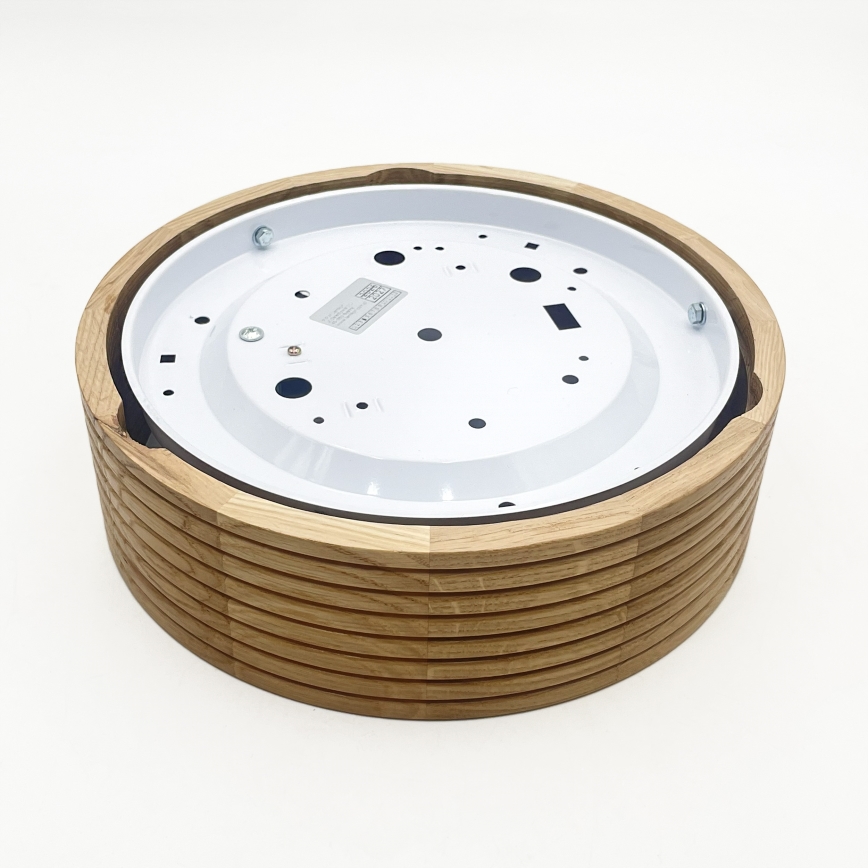 Brilagi - Candeeiro de tecto LED CARVALHO MODERN 1xE27/60W/230V, diâmetro 27,5 cm, acabamento em carvalho