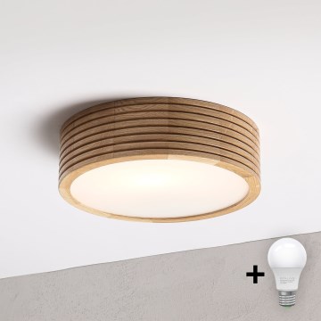 Brilagi - Candeeiro de tecto LED CARVALHO MODERN 1xE27/60W/230V Ø 27,5 cm carvalho