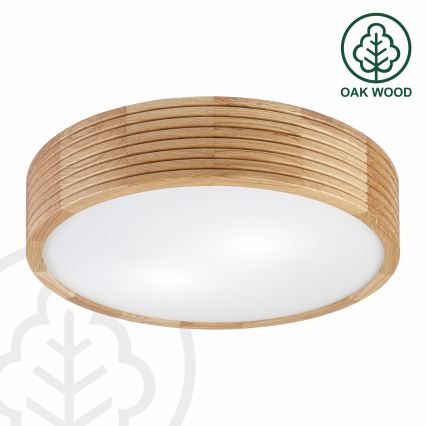 Brilagi - Candeeiro de tecto LED CARVALHO MODERN, 2xE27/60W/230V, Ø 37,5 cm, carvalho