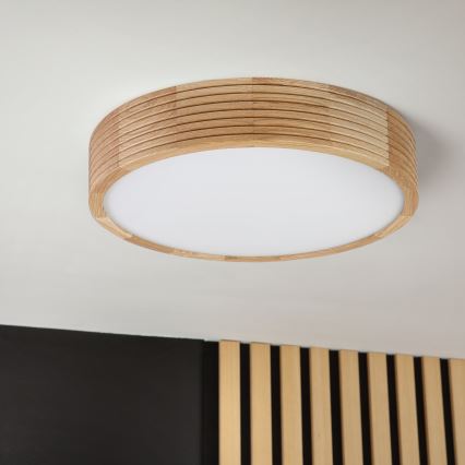 Brilagi - Candeeiro de tecto LED CARVALHO MODERN, 2xE27/60W/230V, Ø 37,5 cm, carvalho