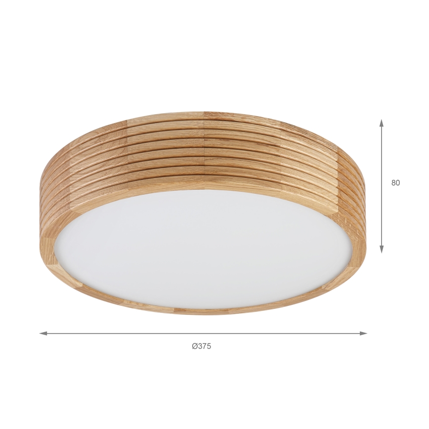 Brilagi - Candeeiro de tecto LED CARVALHO MODERN, 2xE27/60W/230V, Ø 37,5 cm, carvalho