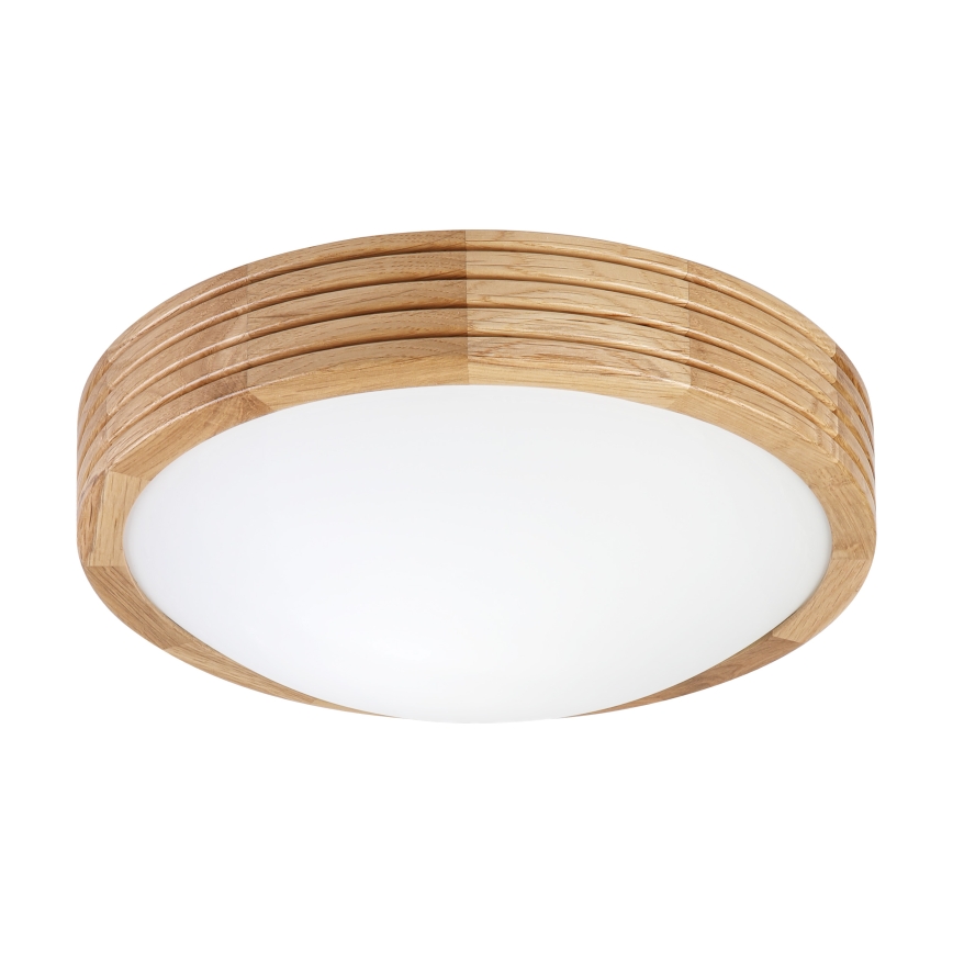 Brilagi - Candeeiro de tecto LED CARVALHO MODERN SLIM 1xE27/60W/230V Ø 27,5 cm acabamento em carvalho