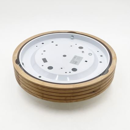 Brilagi - Candeeiro de tecto LED CARVALHO MODERN SLIM 1xE27/60W/230V Ø 27,5 cm acabamento em carvalho