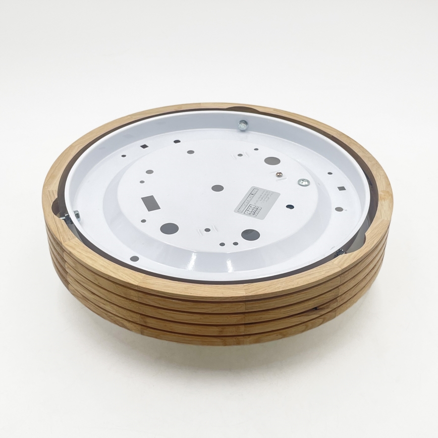Brilagi - Candeeiro de tecto LED CARVALHO MODERN SLIM 1xE27/60W/230V Ø 27,5 cm acabamento em carvalho