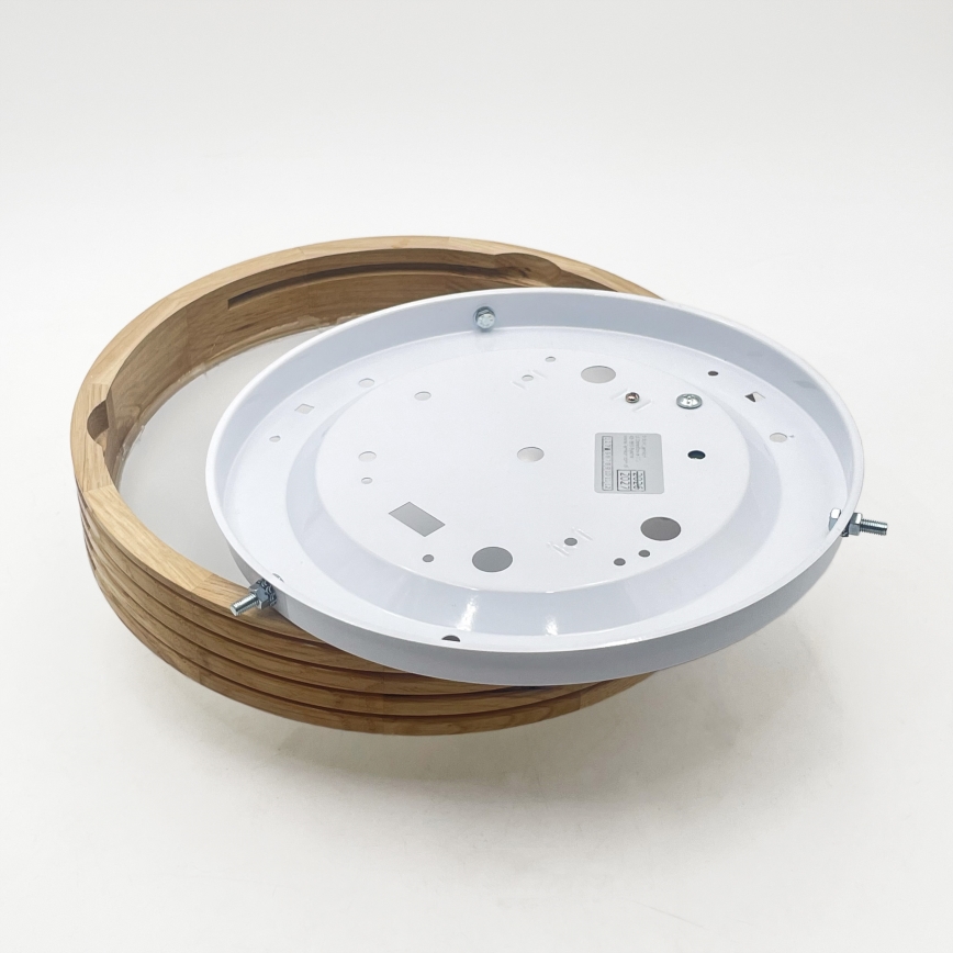Brilagi - Candeeiro de tecto LED CARVALHO MODERN SLIM 1xE27/60W/230V Ø 27,5 cm acabamento em carvalho