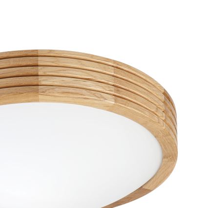 Brilagi - Candeeiro de tecto LED CARVALHO MODERN SLIM 1xE27/60W/230V Ø 27,5 cm acabamento em carvalho