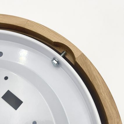 Brilagi - Candeeiro de tecto LED CARVALHO MODERN SLIM 1xE27/60W/230V Ø 27,5 cm acabamento em carvalho