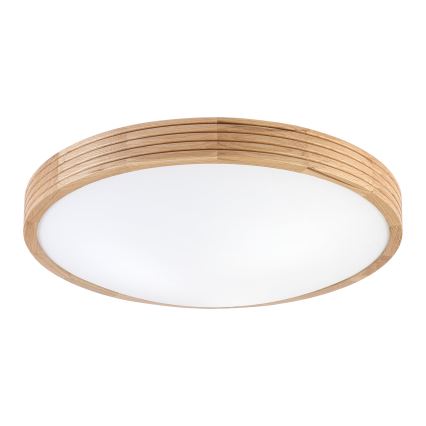 Brilagi - Candeeiro de teto LED CARVALHO MODERN SLIM 3xE27/60W/230V, diâmetro 47,5 cm, acabamento carvalho