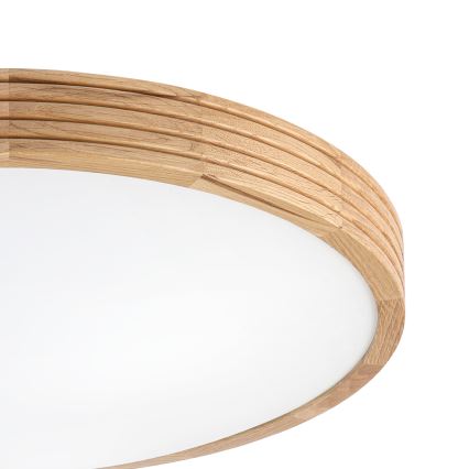Brilagi - Candeeiro de teto LED CARVALHO MODERN SLIM 3xE27/60W/230V, diâmetro 47,5 cm, acabamento carvalho