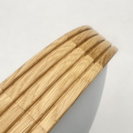 Brilagi - Candeeiro de teto LED CARVALHO MODERN SLIM 3xE27/60W/230V, diâmetro 47,5 cm, acabamento carvalho