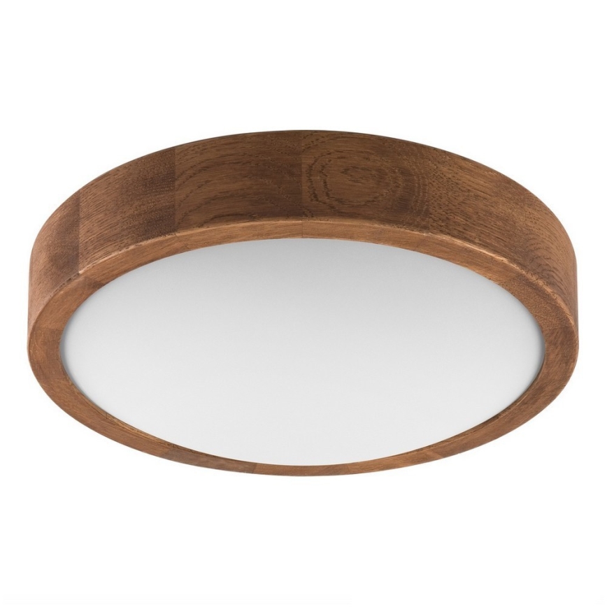 Brilagi - candeeiro de tecto LED CARVALHO SLIM 1xE27/15W/230V carvalho/cerejeira diâmetro 27 cm