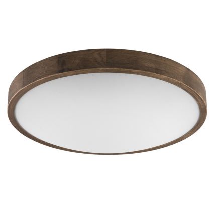 Brilagi - Candeeiro de tecto LED CARVALHO SLIM 3xE27/15W/230V, acabamento carvalho-nogueira, Ø 47 cm