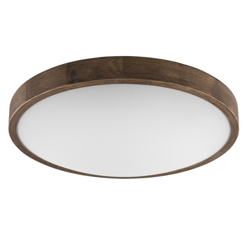Brilagi - Candeeiro de tecto LED CARVALHO SLIM 3xE27/15W/230V, acabamento carvalho-nogueira, Ø 47 cm