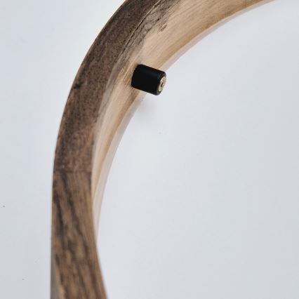 Brilagi - Candeeiro de tecto LED CARVALHO SLIM 3xE27/15W/230V, acabamento carvalho-nogueira, Ø 47 cm