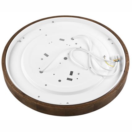 Brilagi - Candeeiro de tecto LED CARVALHO SLIM 3xE27/15W/230V, acabamento carvalho-nogueira, Ø 47 cm