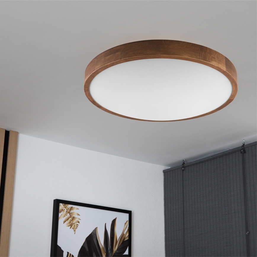 Brilagi - Candeeiro de tecto LED CARVALHO SLIM 3xE27/15W/230V em carvalho/cerejeira Ø 47 cm