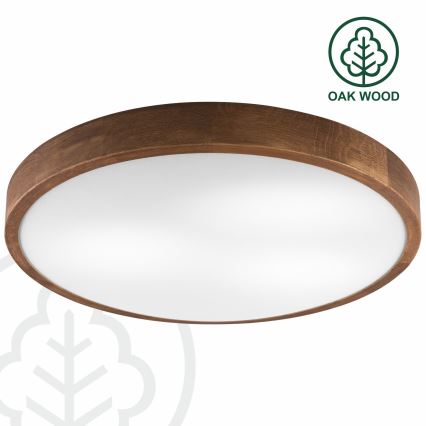 Brilagi - Candeeiro de tecto LED CARVALHO SLIM 3xE27/15W/230V em carvalho/cerejeira Ø 47 cm