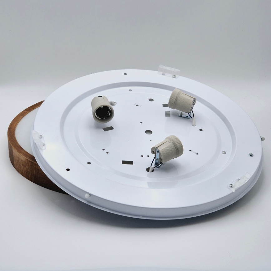 Brilagi - Candeeiro de tecto LED CARVALHO SLIM 3xE27/15W/230V em carvalho/cerejeira Ø 47 cm