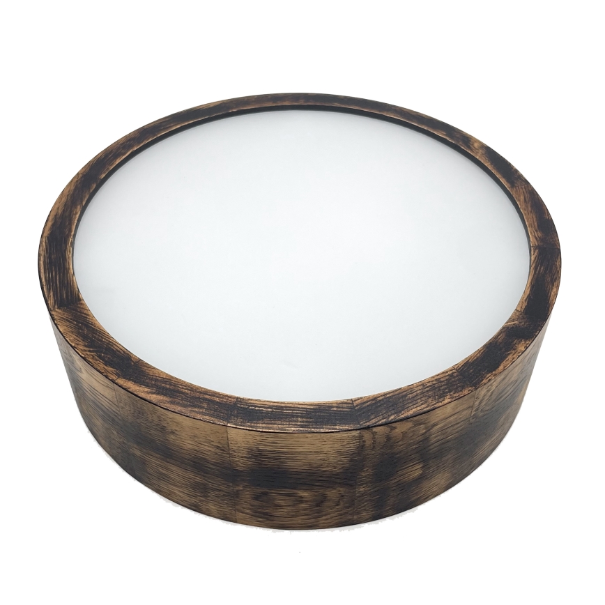 Brilagi - Candeeiro de tecto LED CARVALHO SMOKEY LED/20W/230V, carvalho, Ø 27,5 cm