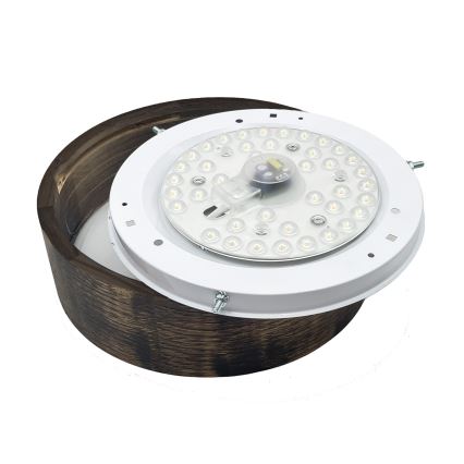 Brilagi - Candeeiro de tecto LED CARVALHO SMOKEY LED/20W/230V, carvalho, Ø 27,5 cm