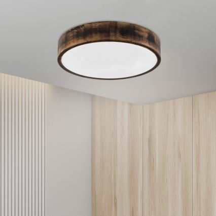 Brilagi - Candeeiro de tecto LED CARVALHO SMOKEY LED/36W/230V carvalho, diâmetro 47,5 cm